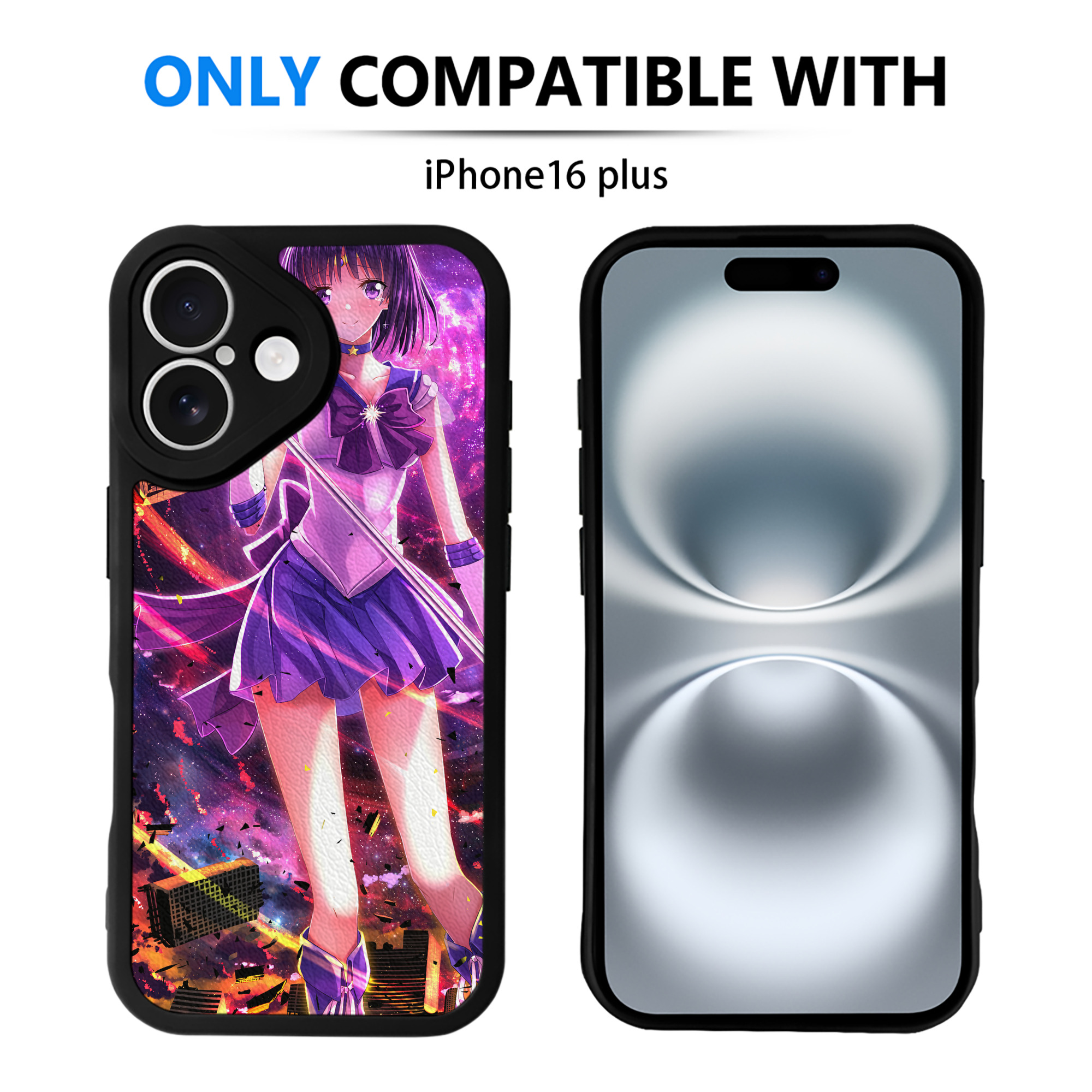 （画像用） 美少女戦士セーラームーン Sailor Moon 【iPhone 16シリーズ対応】シリコンスマホケース（レザー調） 材質：シリコン